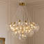 Lustre en verre poli 19 lumières à hauteur réglable, ampoules G9 à intensité variable, homologuées ETL-1548220293-1548220298