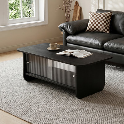 47" Rectangular Modern Solid Wood Coffee Table