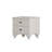 Modern Nightstand with Geometric Design, Matte White Finish, 17.7 x 17.7 x 15.7 inches | 100% Melamine Coated E1 Quality Chipboard, Easy Assembly with Minifix System | Stylish Storage for Bedroom Decor