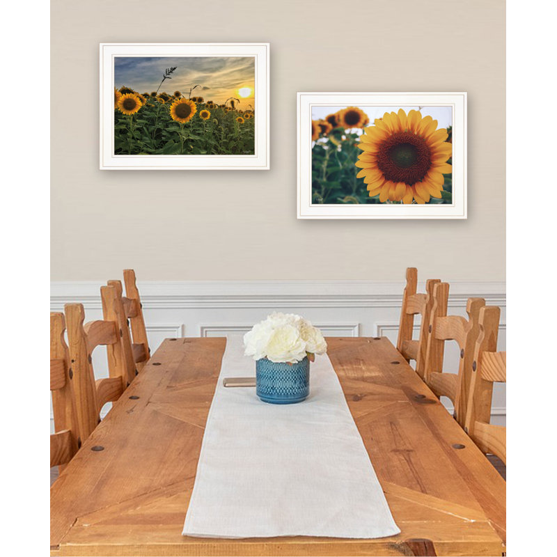 Ensemble de deux impressions murales Midwest Living, Cadre blanc, H 31 po x l 19 po