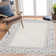 Geometric Bordered Machine Washable Rug with Rubber Backing for Living Room Modern Non-Slip Dining Room Rug Easy-Cleaning Floor Carpet for Bedroom