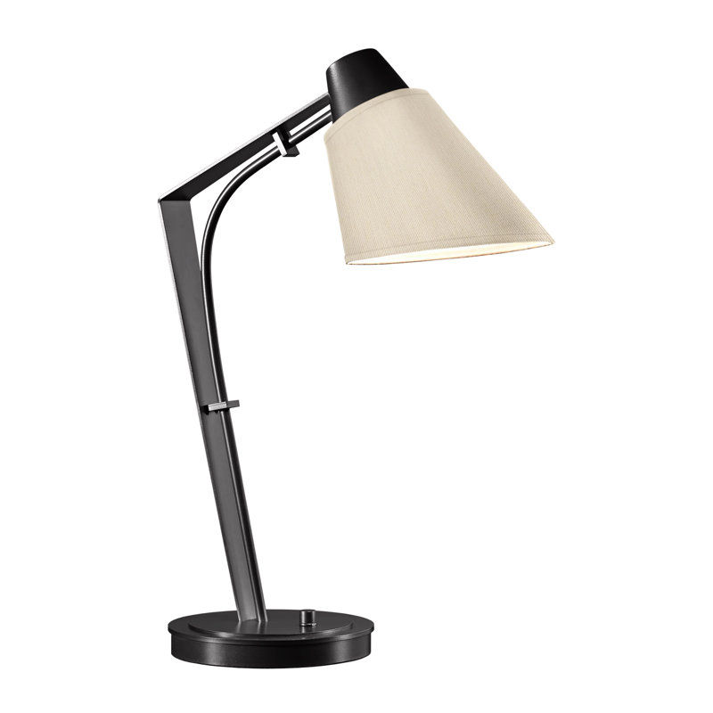 Reach 21.9" Desk Lamp, Flax, Vintage Platinum