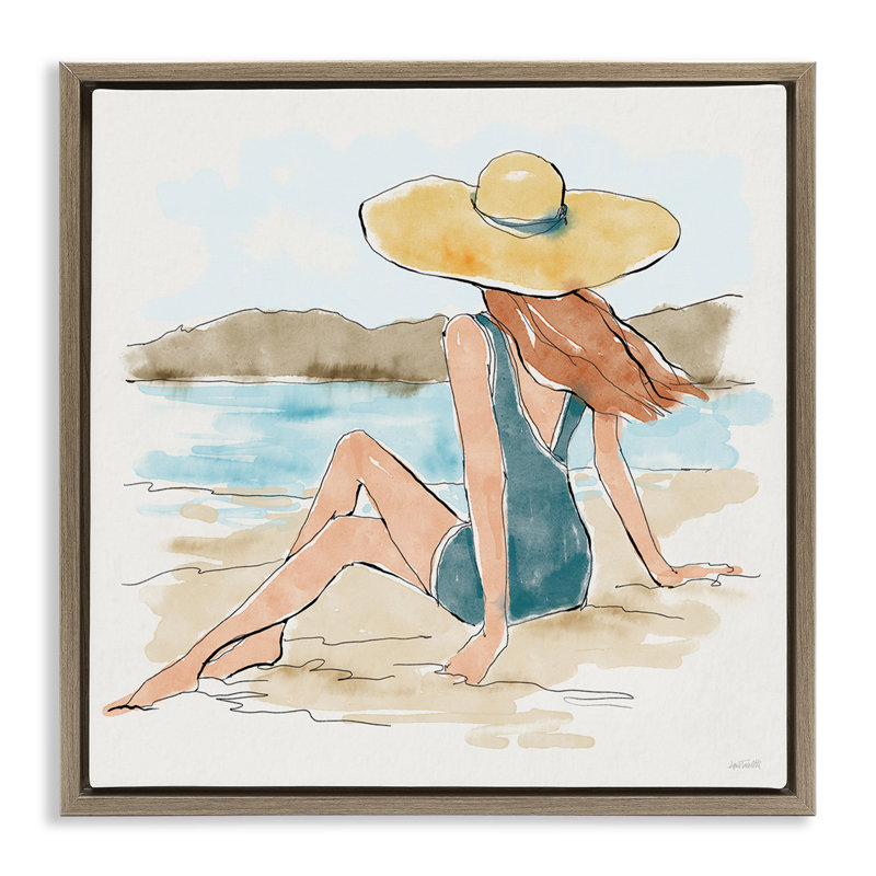  «Summer Day Beauty» par Anne Tavoletti, H 25 po x l 25 po, Cadre flottant orme Montalcino