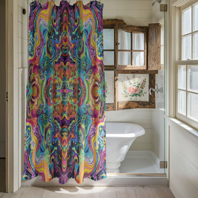 Trippy Patterns - Rideau de douche Premium
