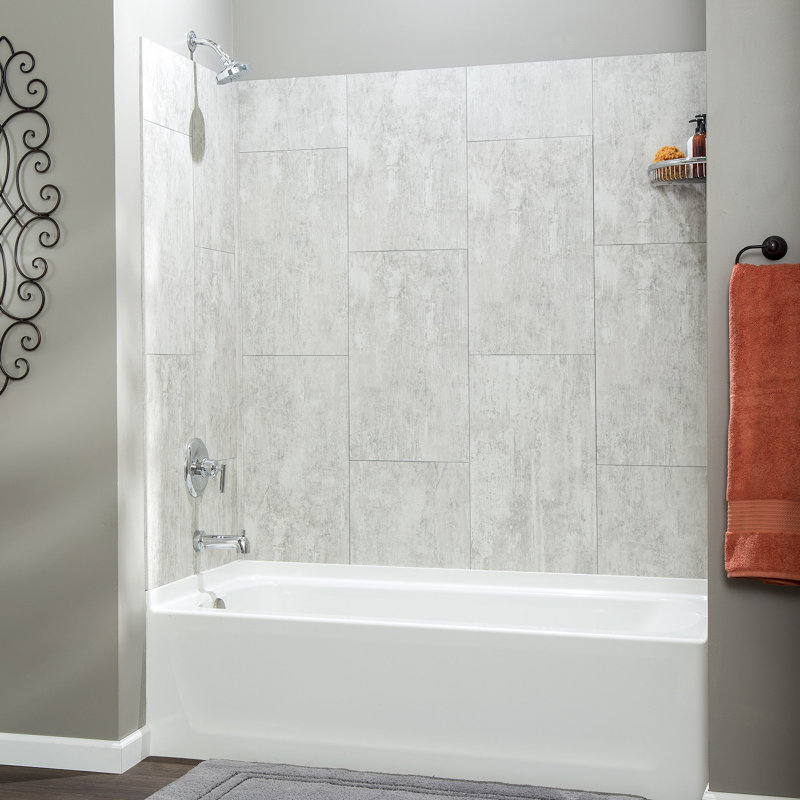 Palisade 25.6 in. x 14.8 in. Tile Shower and Tub Surround Kit, Wind Gust
