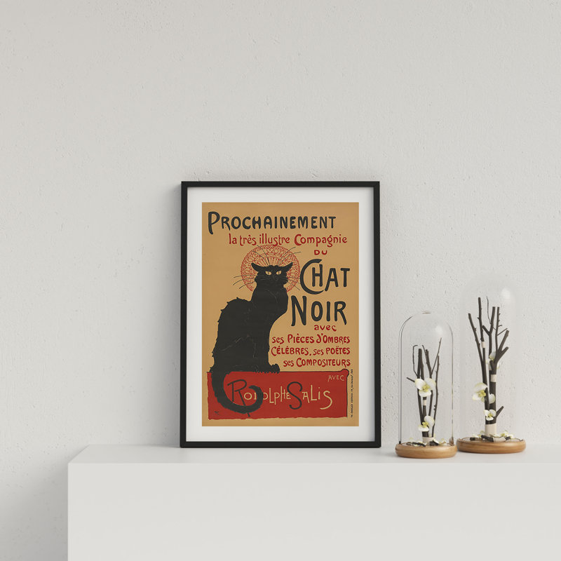 Classic French Vintage Le Chat Noir by Vouvart - Single Picture Frame Print
