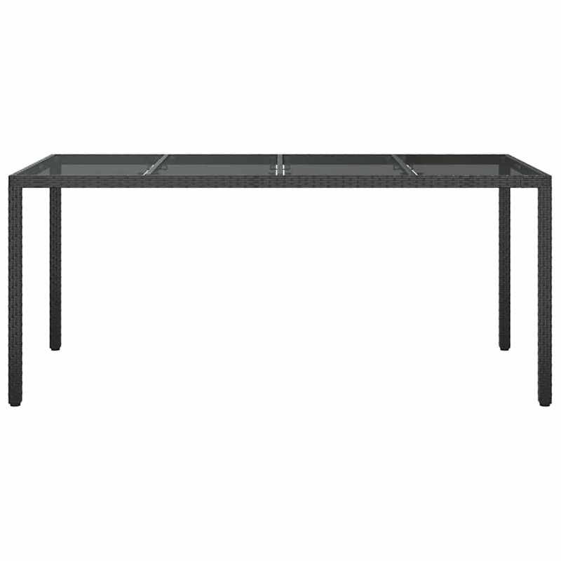 Garden Dining Table 35.4 In Poly Rattan, Brown, 29.6"H x 35.4"L x 35.4"W