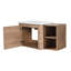 Meuble-lavabo mural 36 po avec lavabo en céramique blanche, tablettes de rangement, 1 porte à fermeture en douceur, emballage Kd, contreplaqué, meuble-lavabo contemporain, surface facile à nettoyer, plusieurs zones, rebord caché-171898380