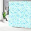 Rideau de douche pastel sirène décorative de bain nautique bleu 72 x 72 pouces