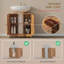 Armoire de meuble-lavabo sous le lavabo avec 2 portes et tablette réglable, brun rustique (sans lavabo de salle de bain)