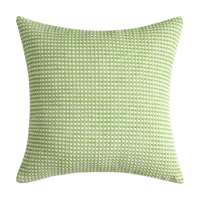 Geometric Cotton Blend Reversible Throw Pillow