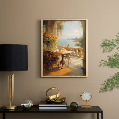 Reproduction encadrée FLORAL Series DCCLIV - bois massif