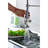 Commercial Kitchen Faucet Pull Down Sprayer Brushed Nickel Single Handle Kitchen Sink Faucet
