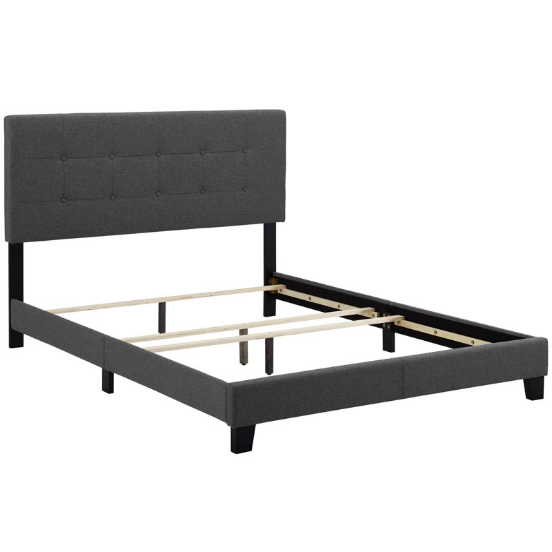 Lit en velours Amira Performance, Grand, Bleu mer
