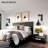 Dimmable Plug-In Wall Sconces With Pulley Design, Vintage Hanging Light Fixture, Adjustable Height, E26 Bulb Compatible, Set Of Two For Bedroom, Living Room, And Hotel
