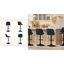 Tabouret de bar et de comptoir pivotant rembourré à hauteur réglable avec repose-pieds-936323306-936122563