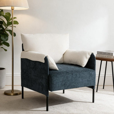 27.5'' Wide Modern Soft Chenille Fabric Upholstered Accent Chair With Padded Armrest