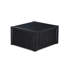 Ensemble de 14 tables de salle à manger, une table rectangulaire avec une table basse et 12 chaises de salle à manger en lin gris Gotham foncé, 39 po x 120 po, noir brossé-284389219-297452701
