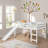 Allain Twin Solid Wood Loft Bed with Slide by Harper&Bright Designs-1725133606