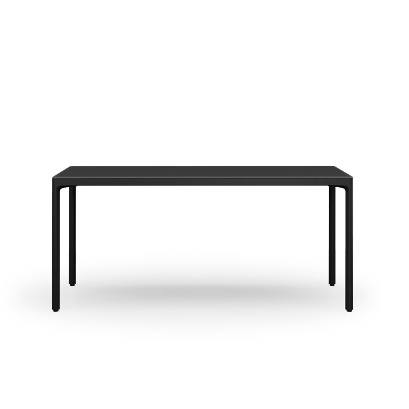 Luma Office - Stationary Desk - 48" x 24" - Black, 29" H x 66" W x 28" D, Black