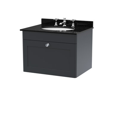 Classique 620mm Single Bathroom Vanity with Drop In Vitreous China Basin