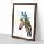Giraffe Facing the Rainbow - Picture Frame Painting Print-56924960-56924961