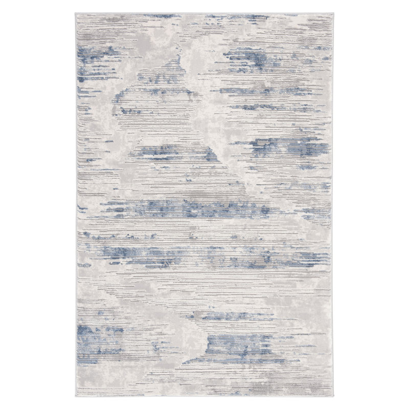 Ismael Abstract Ivory Area Rug, Rectangle 6'7" x 9'
