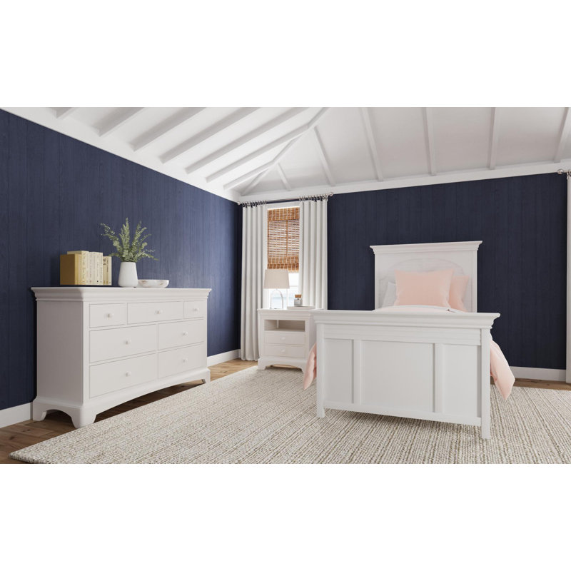 Neopolitan 2-drawer Nightstand Creamy White, Creamy White