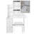 29.2" Small Size Left Bedside Cabinet Vanity Table   Cushioned Stool, 2 AC 2 USB Power Station, Hair Dryer Bracket, Extra Large Touch Control Sliding LED Mirror, Tri-Color Switching, Brightness Adjust