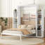 Lit escamotable double avec tablettes et lumières DEL pour une utilisation compacte et multifonctionnelle-446715602