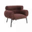 Fauteuil d'appoint rembourré rouge Tweed