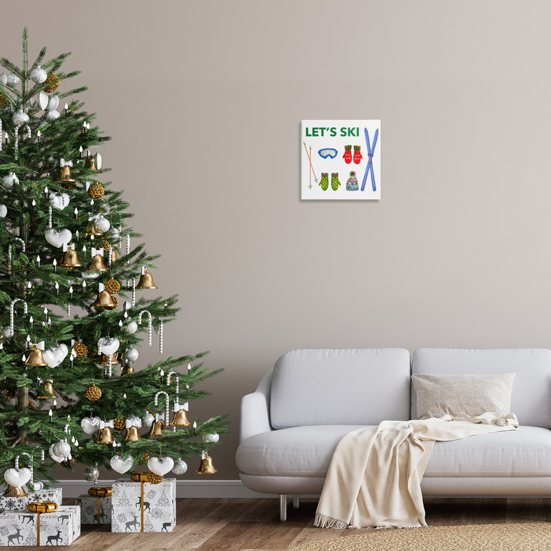 «Let's Ski on White» par Melissa Hyatt, H 17 po x l 17 po