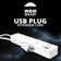 WBM Smart Extension Cord Socket 5.9 ft 10 A, Power Strip with 2 USB Ports and 1 Type C Plug