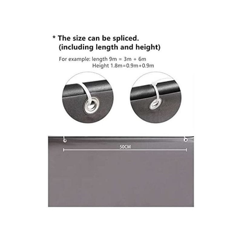 Antinus Privacy Screen 75 X 500 cm, Charcoal