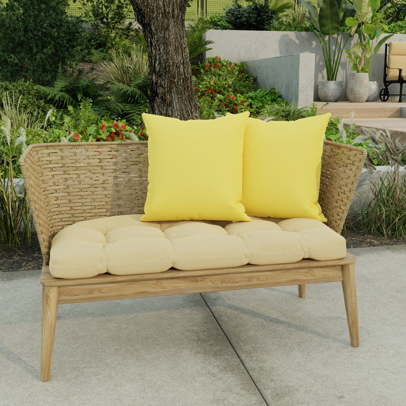 Sunbrella Outdoor Throw Pillow, Sunray Yellow