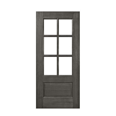 32x80 6 Lite TDL Mahogany Front Door
