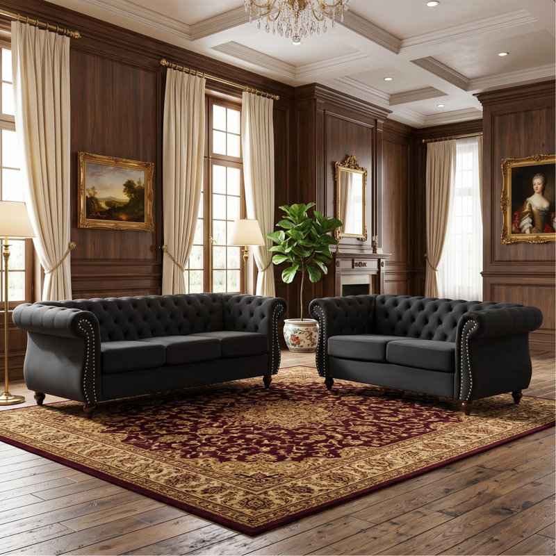 Fauteuil d'appoint Chesterfield, Dark Gray