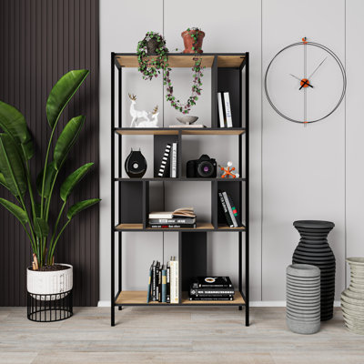 Ahlea 178cm H x 88cm W Metal Standard Bookcase