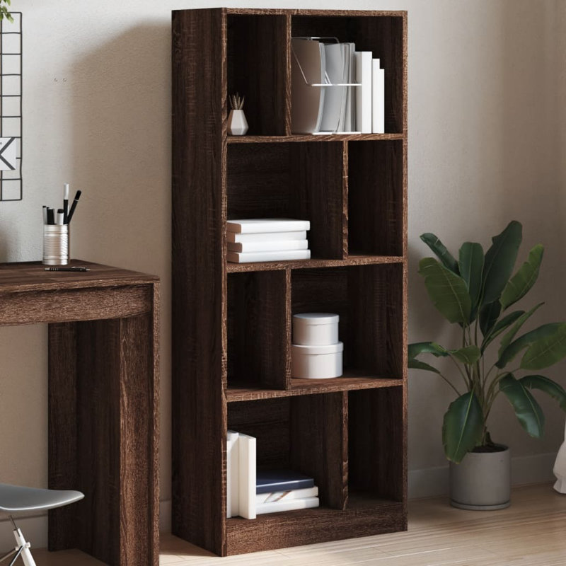 Bibliothèque Repton, Chêne brun, (4 tablettes) H 55,5 po x l 22,4 po x P 11,2 po