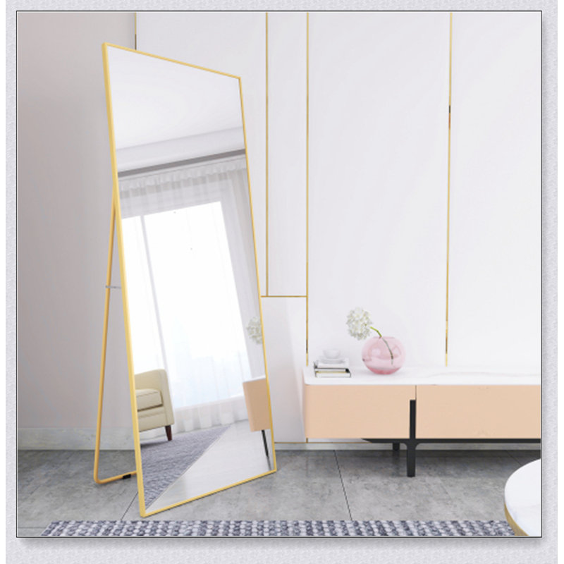 Wall-Mounted Alloy Frame Full Length Mirror