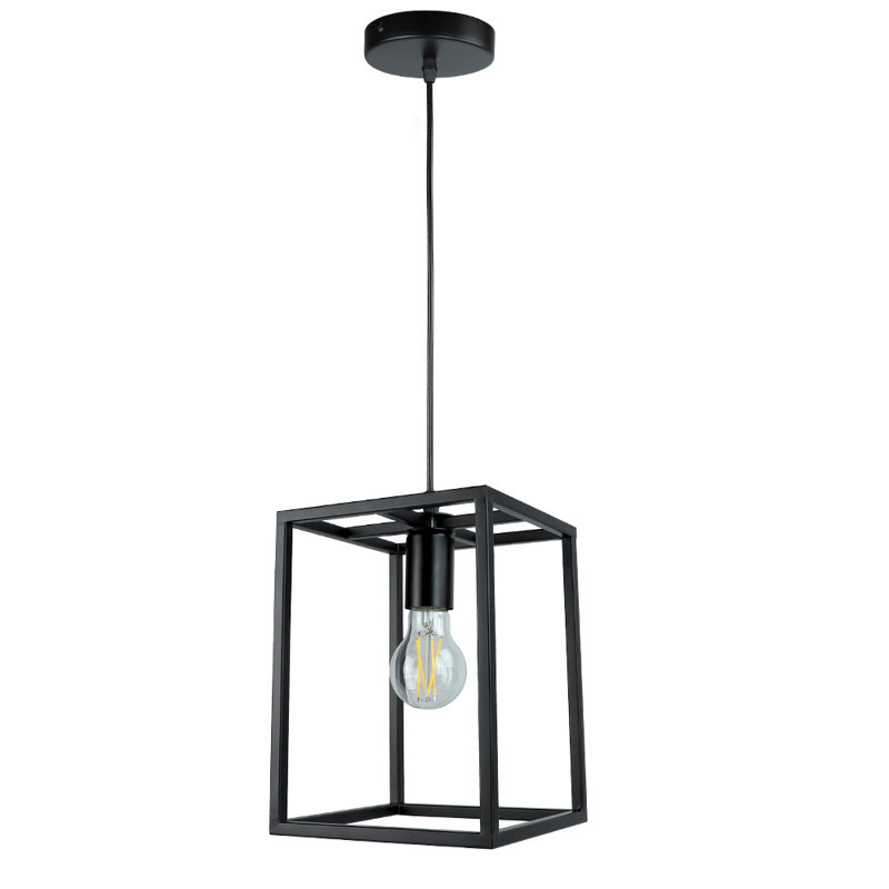 Luminaire suspendu carré à 1 lumière