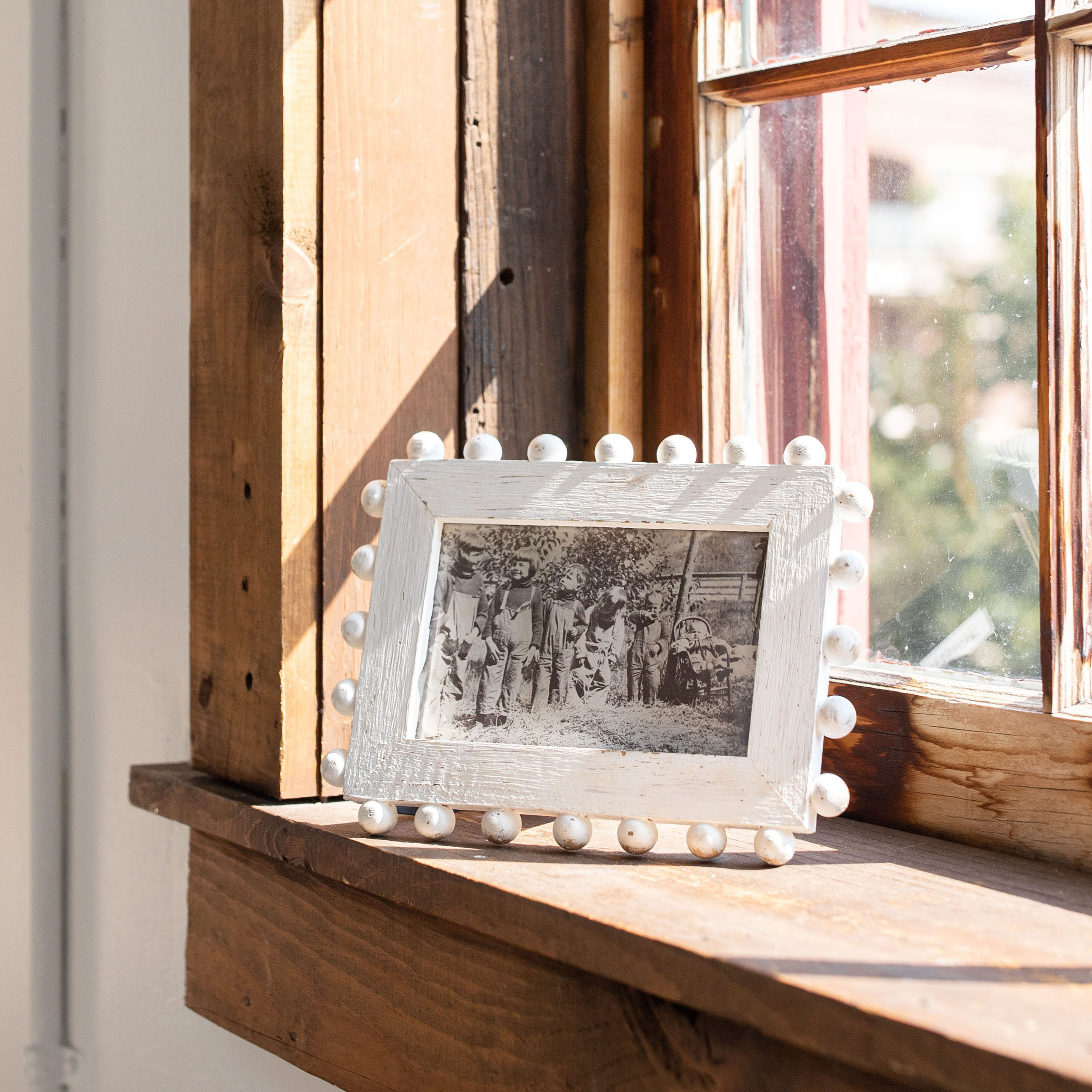 Foreside Home & Garden White Wood Bead Picture Frame Wayfair