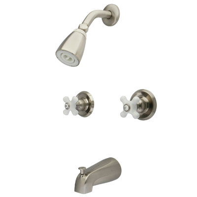 Kingston Brass Victorian Double-Handle Tub and Shower Faucet