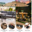 Parasol solaire de patio à 3 niveaux 10 pi avec 32 lumières DEL, parasol d'extérieur avec bouton poussoir inclinable et manivelle-1232970817