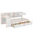 Twin Size Wooden L-Shape Daybed With Cabinets And Two Storage Drawers, Multi-Functional Bed With Study Desk And Built-In Bookshelf-114344428