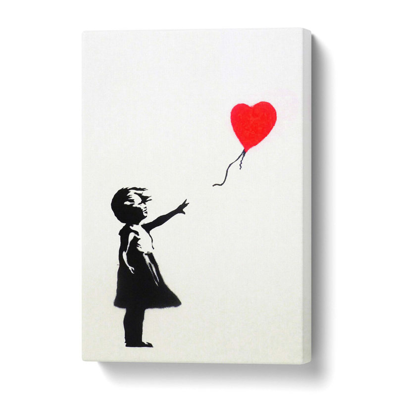 Girl with Red Balloon - Wrapped Canvas, 50.8 cm H x 35.6 cm W