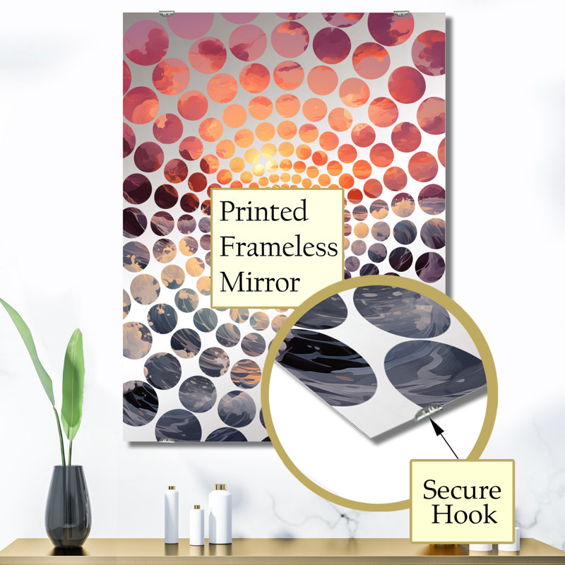 Rumery - Miroir mural décoratif coucher de soleil MIR139724, 40 po x 30 po