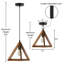 Luminaire suspendu 12 po en métal et bois de manguier l 12 po Blake