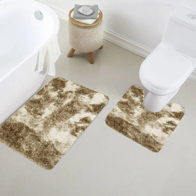 Hembree Polypropylene Plastic Non-Slip Bath Mat, Cream