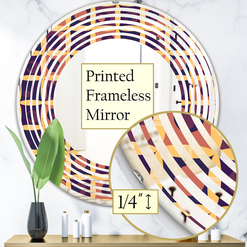 Miroir mural Wave, H 31,5 po x l po